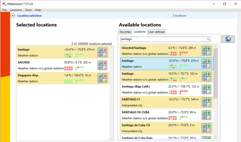 Meteonorm Screenshot 1