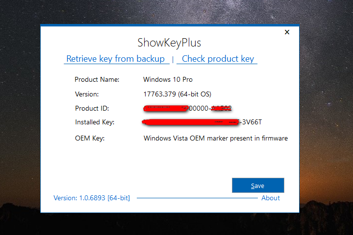 ShowKeyPlus Screenshot