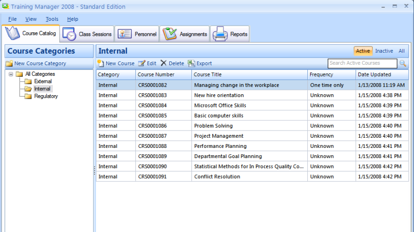 Training Manager Screenshot 1