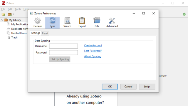 Zotero for Windows 10 Screenshot 3