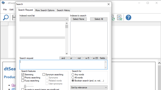 dtSearch Desktop for Windows 11, 10 Screenshot 1