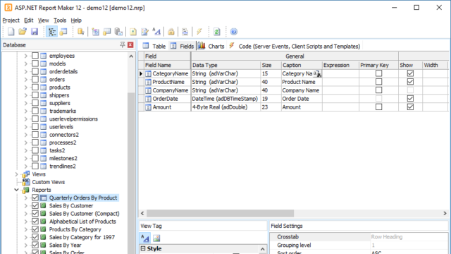 ASP.NET Report Maker for Windows 11, 10 Screenshot 1