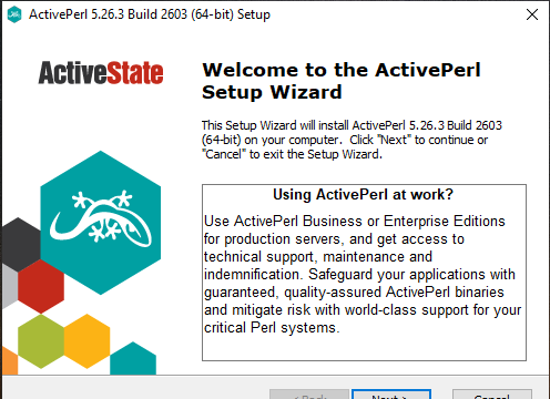 ActivePerl for Windows 11, 10 Screenshot 1