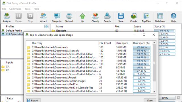 DiskSavvy for Windows 11, 10 Screenshot 3