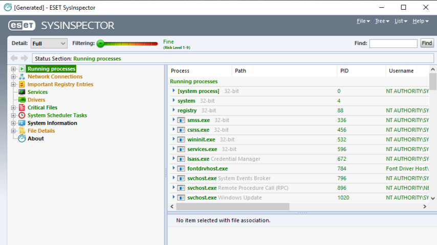 ESET SysInspector Screenshot 1