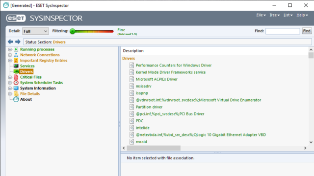 ESET SysInspector for Windows 11, 10 Screenshot 2