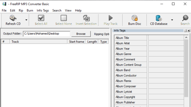 FreeRIP MP3 Converter for Windows 10 Screenshot 1