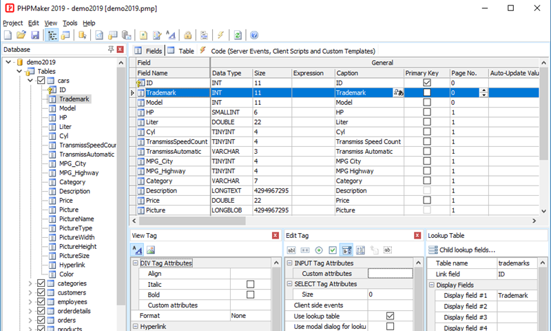 PHPMaker Screenshot