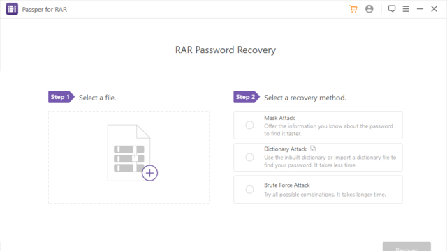 Passper for RAR for Windows 10 Screenshot 1