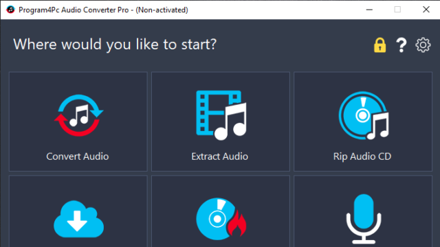 Program4Pc Audio Converter Pro for Windows 10 Screenshot 1