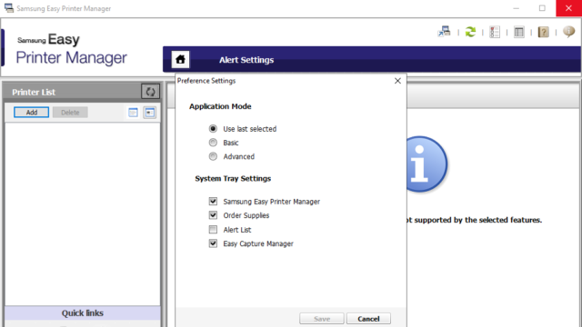 Samsung Easy Printer Manager for Windows 10 Screenshot 2