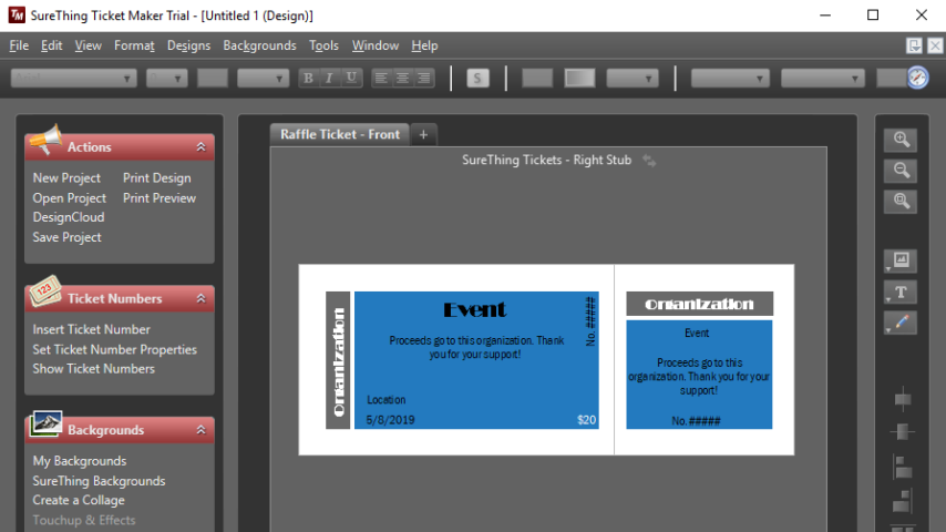 SureThing Ticket Maker Screenshot 1