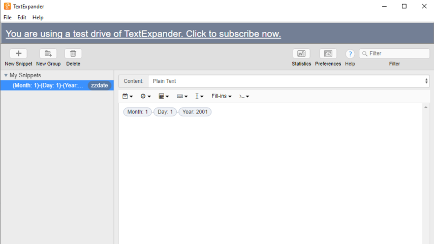 TextExpander Screenshot 1