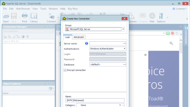Toad for SQL Server for Windows 11, 10 Screenshot 2