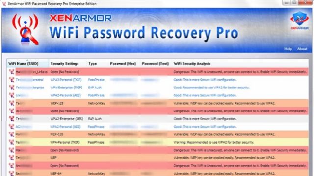 WiFi Password Recovery Pro for Windows 10 Screenshot 1