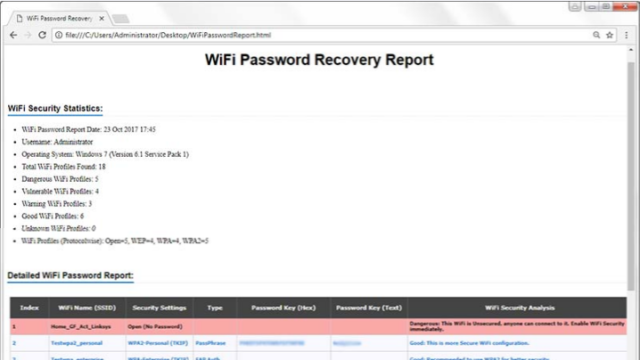 WiFi Password Recovery Pro for Windows 10 Screenshot 2