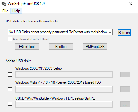 WinSetupFromUSB for Windows 10 Screenshot 1