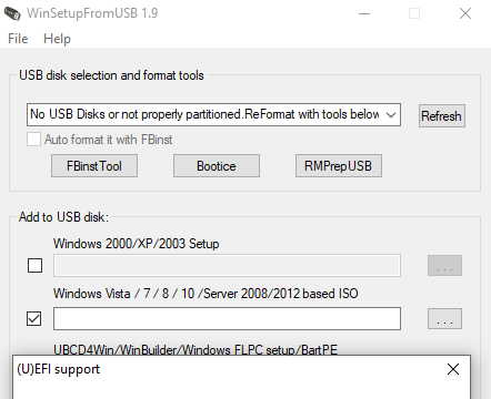 WinSetupFromUSB for Windows 10 Screenshot 2