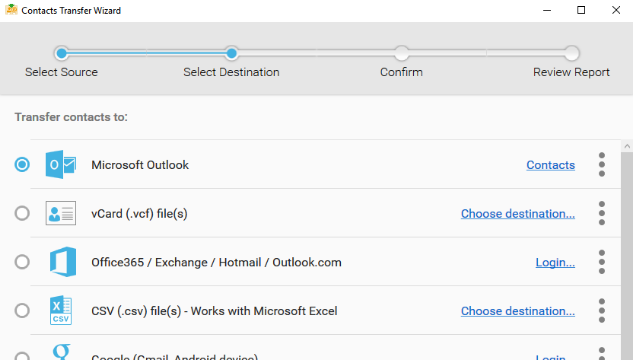 vCard Wizard Contacts Converter for Windows 10 Screenshot 2