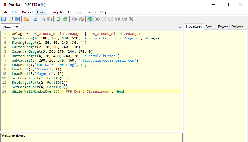 PureBasic Screenshot 1