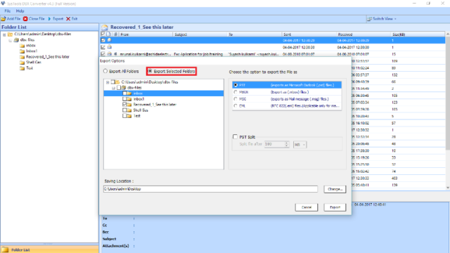SysTools DBX Converter for Windows 11, 10 Screenshot 3