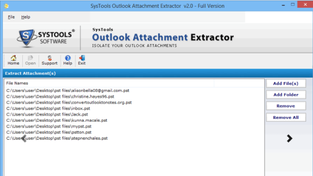 SysTools Outlook Attachment Extractor for Windows 10 Screenshot 3