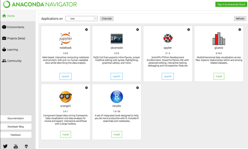 Anaconda Navigator Screenshot 1