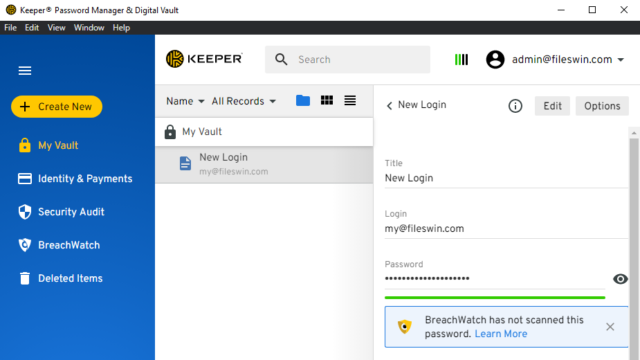 Keeper Password Manager for Windows 11, 10 Screenshot 1
