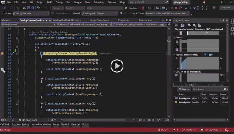 Visual Studio Screenshot 1