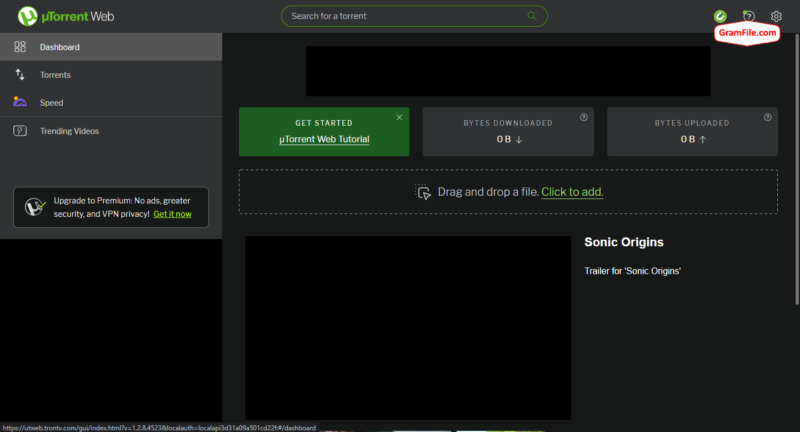 uTorrent Web Screenshot 1